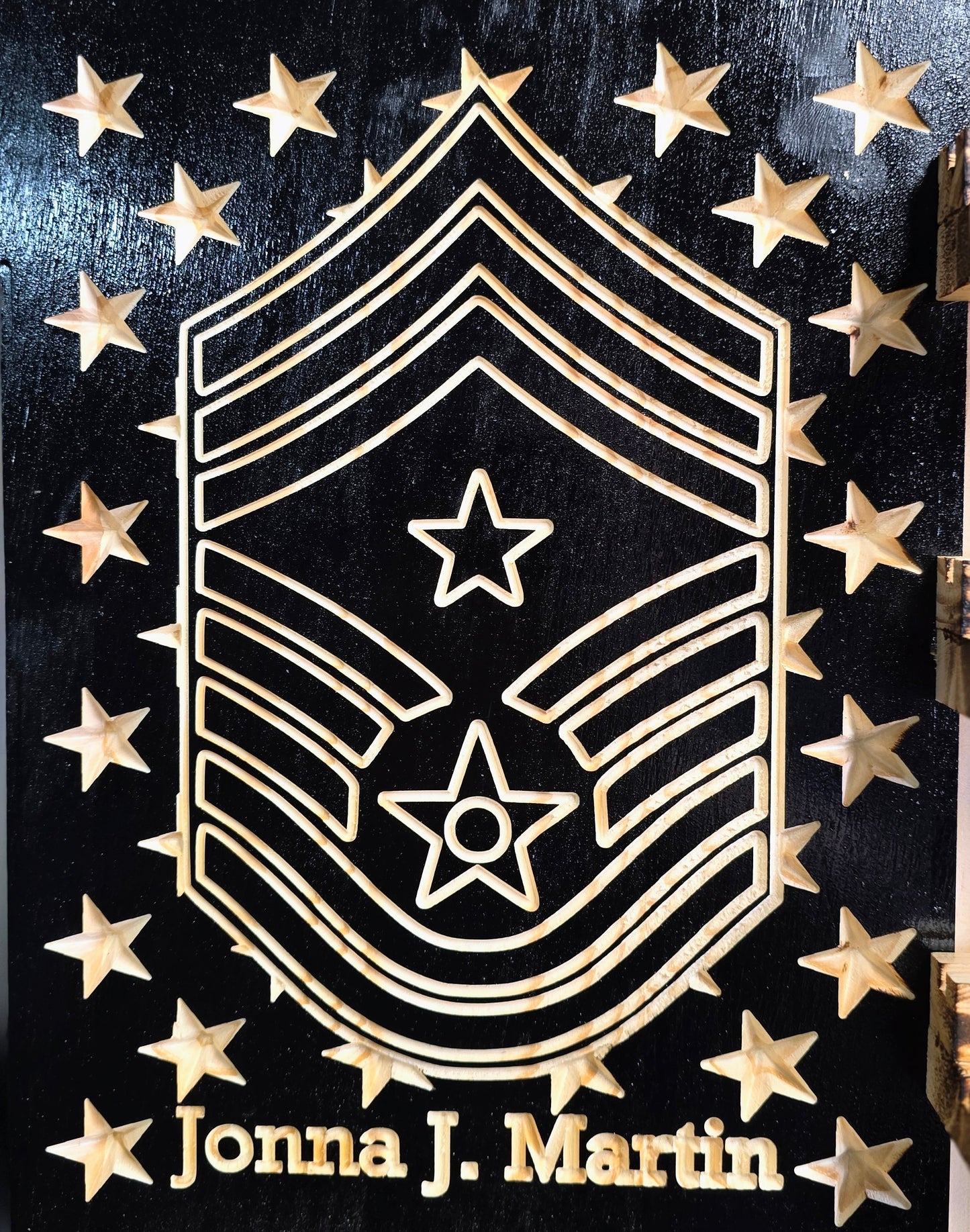 Rustic Wooden Double Challenge Coin Display Rack - First Responder Retirement Gift for Man Cave