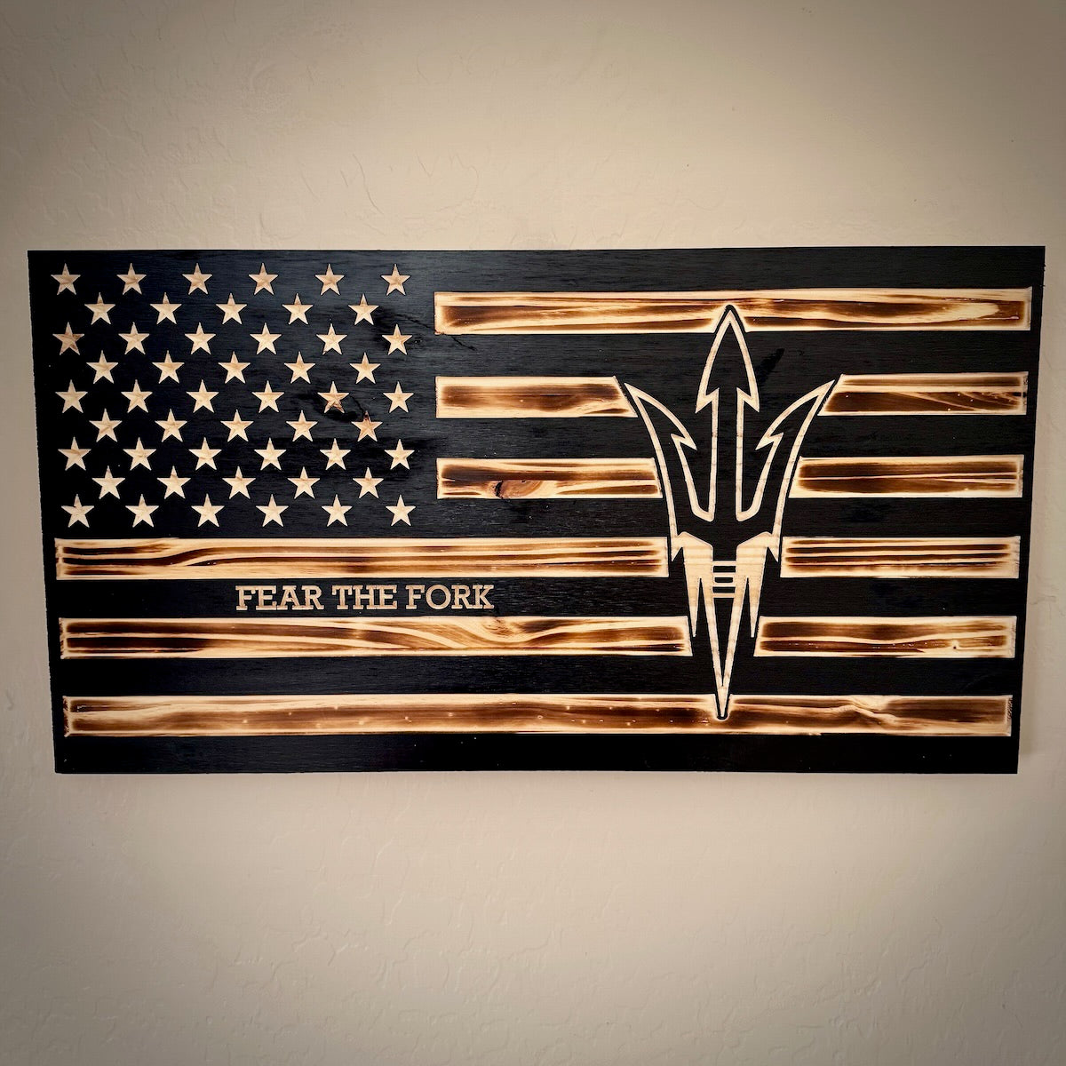 Small Arizona State Wooden Flag