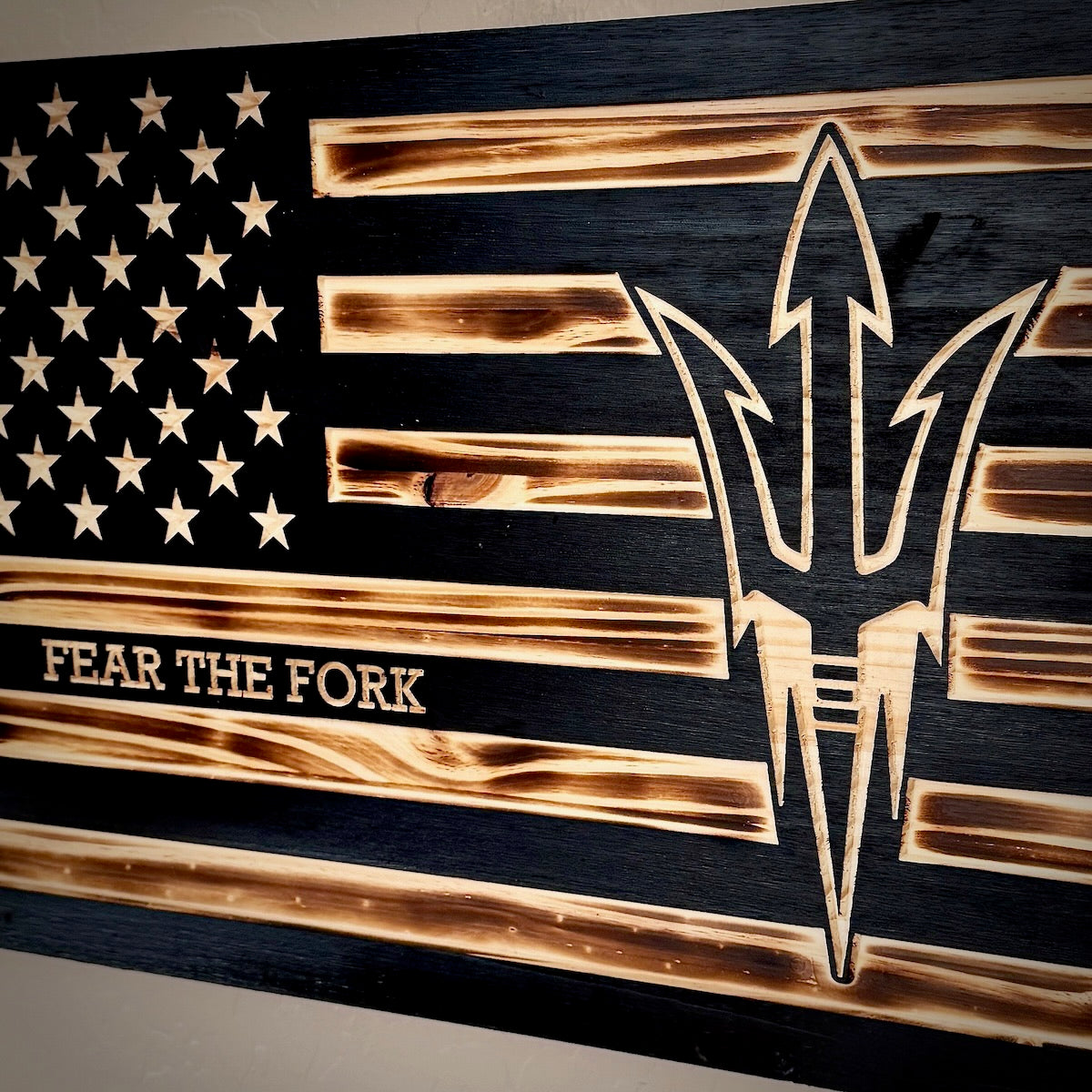 Small Arizona State Wooden Flag