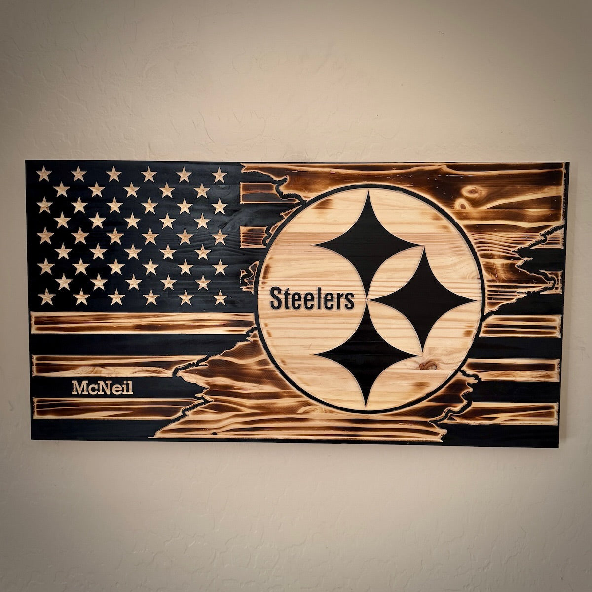 Custom Wooden Flags | Handcrafted Team & Patriotic Wall Art
