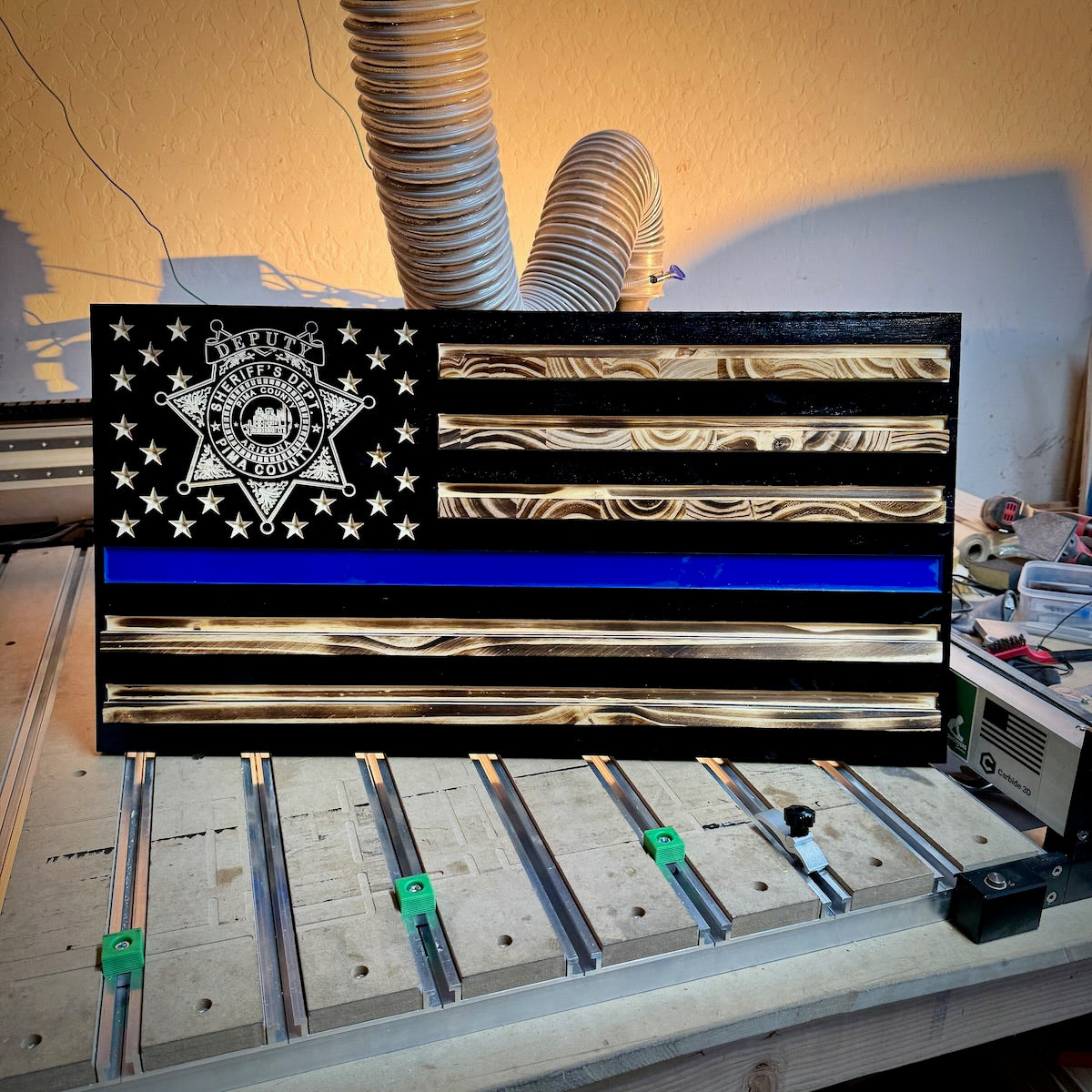 Custom Blue Line Challenge Coin Holder