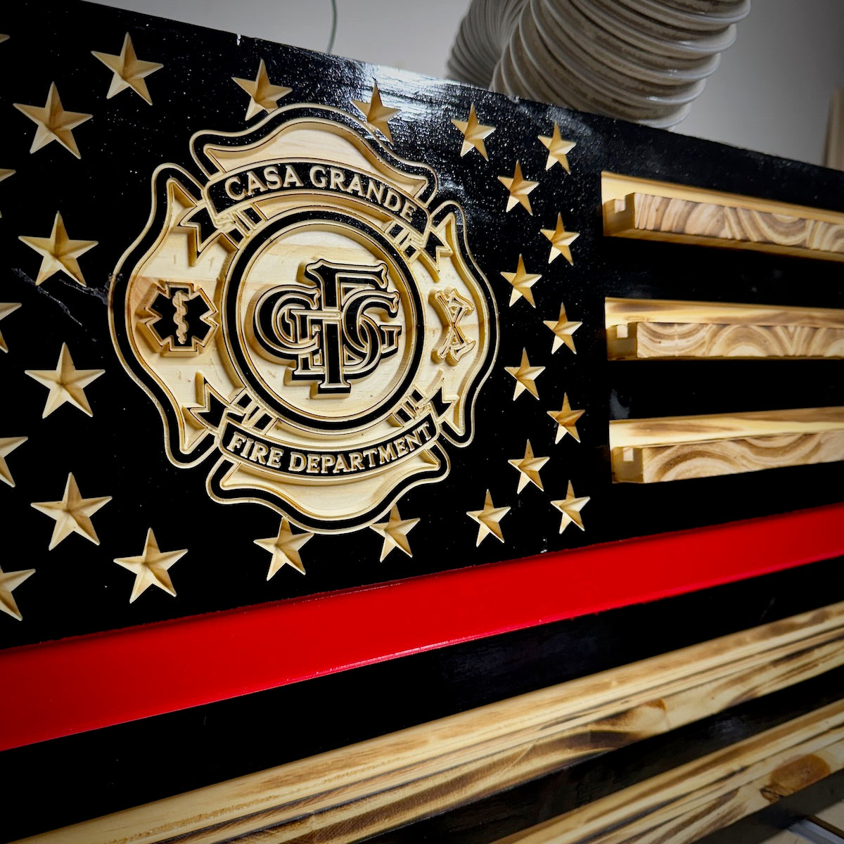 Custom Red Line Challenge Coin Holder