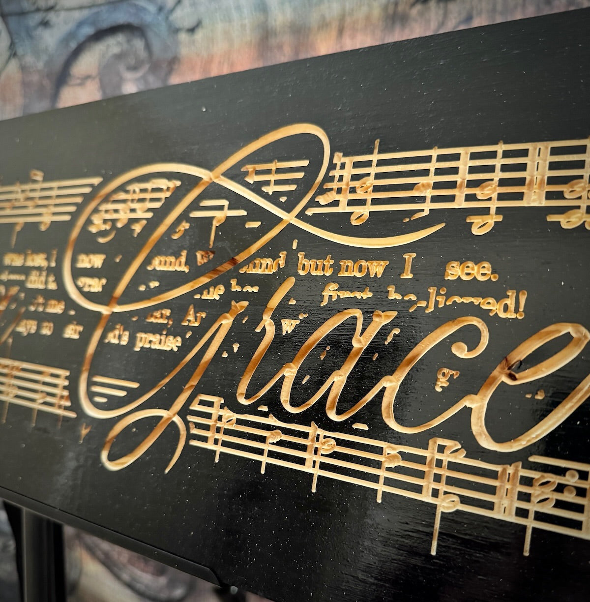Elegant Engraved Wooden Wall Art Sign - Christian Home Decor & Inspirational Gift
