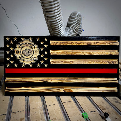 Custom Red Line Challenge Coin Holder